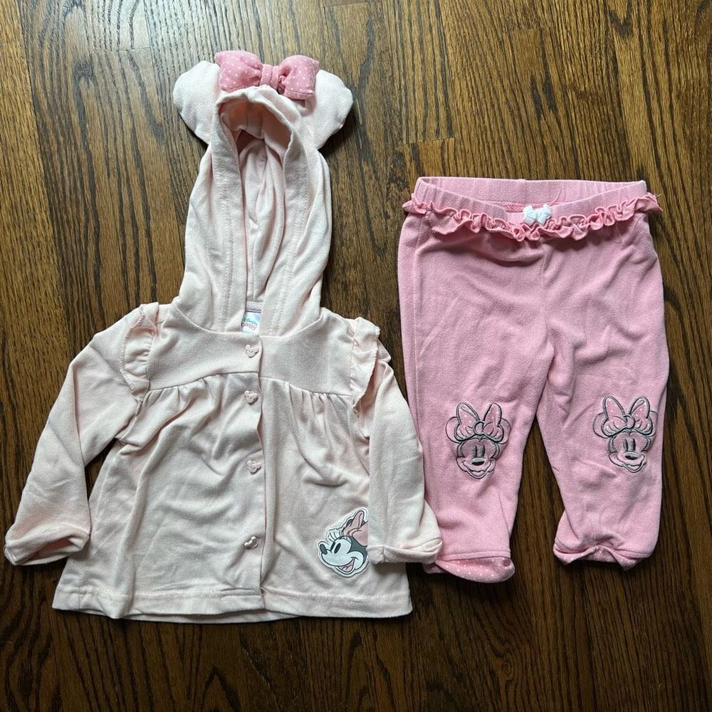 Disney Baby Minnie Mouse Cardigan and Pants Set for Toddler Girl 18 months